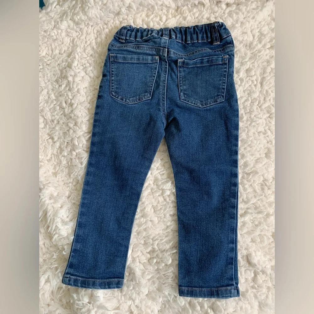 Garanimals Dark Blue Girls 3T Stretch Elastic Waist Denim Pants